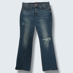 Lucky Brand Sweet Mid Rise Boot Jeans 12/31R Distressed Medium Wash